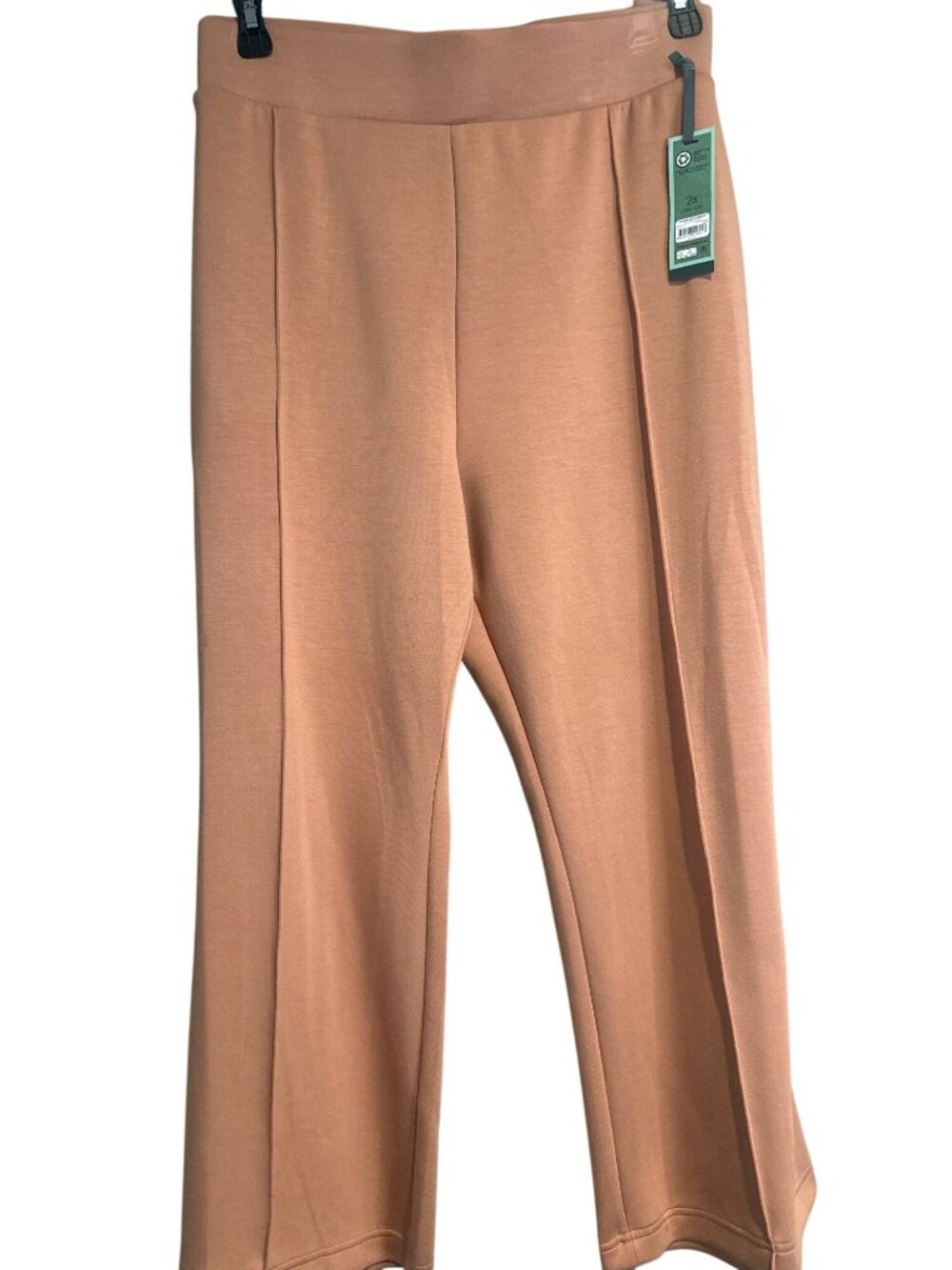 Terra & Sky Womens 2X Scuba Kick Flare Pants NWT Pull On Stretch Career Casual